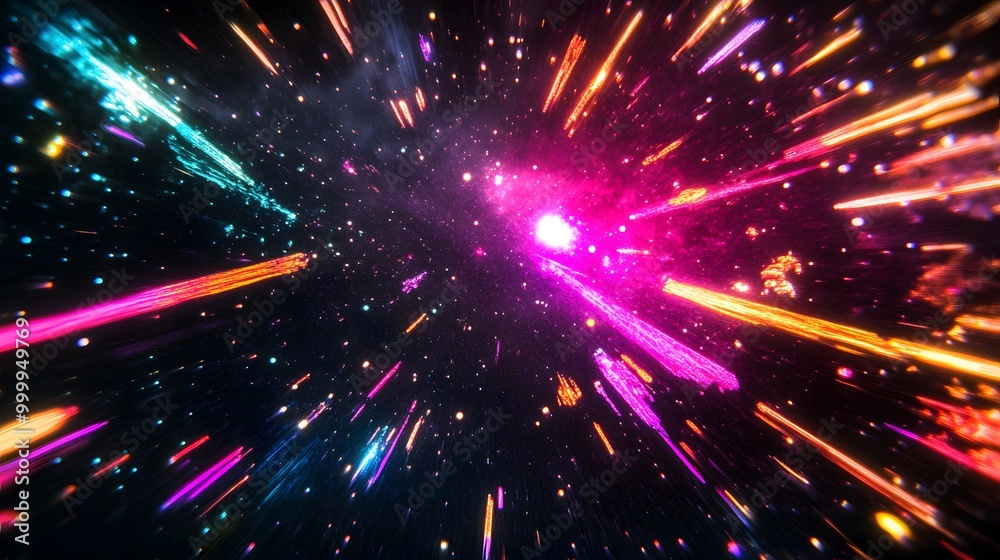 Glowing Cosmic Meteor Burst Glowing Cosmic Meteor Burst