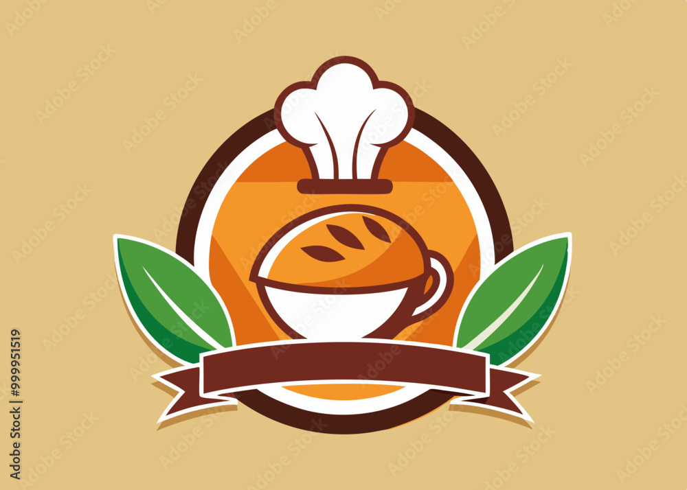 Modèle de conception d’aliments artisanaux locaux. Affiche locale pour le restaurant, la cuisine et l’alimentation, café. Affiche abstraite de cru avec la fourchette. Illustration de vecteur.