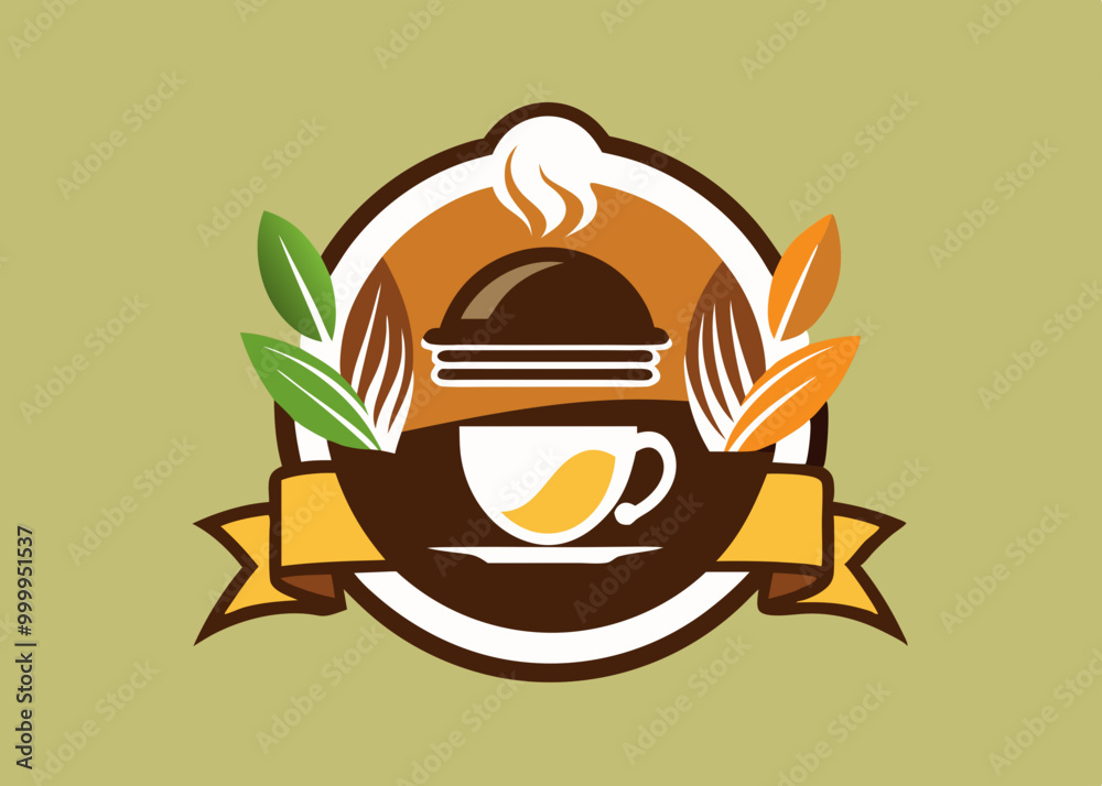 Modèle de conception d’aliments artisanaux locaux. Affiche locale pour le restaurant, la cuisine et l’alimentation, café. Affiche abstraite de cru avec la fourchette. Illustration de vecteur.