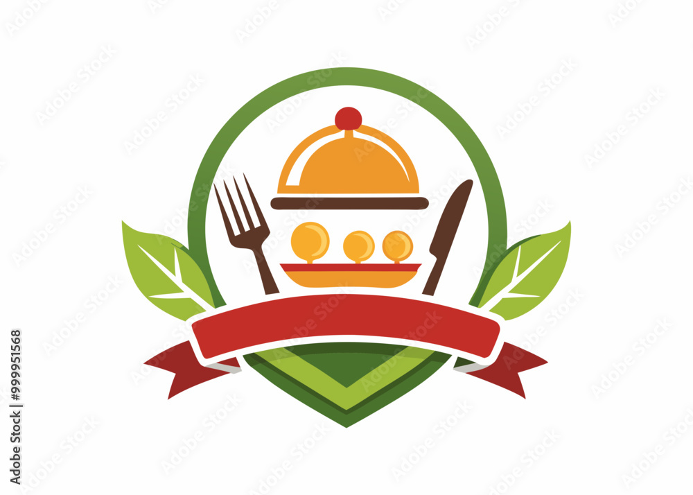 Modèle de conception d’aliments artisanaux locaux. Affiche locale pour le restaurant, la cuisine et l’alimentation, café. Affiche abstraite de cru avec la fourchette. Illustration de vecteur.