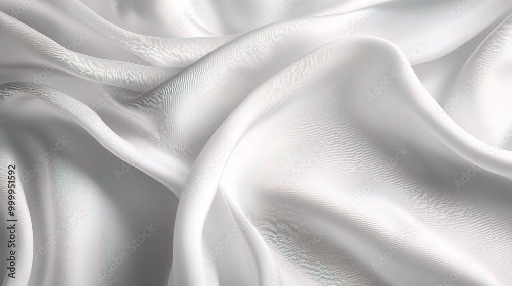 Smooth White Fabric Wave Background Texture Smooth White Fabric Wave Background Texture