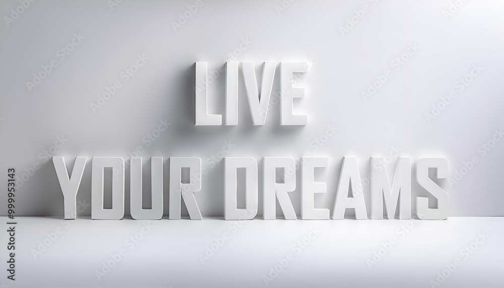 Live your dreams word Live your dreams word