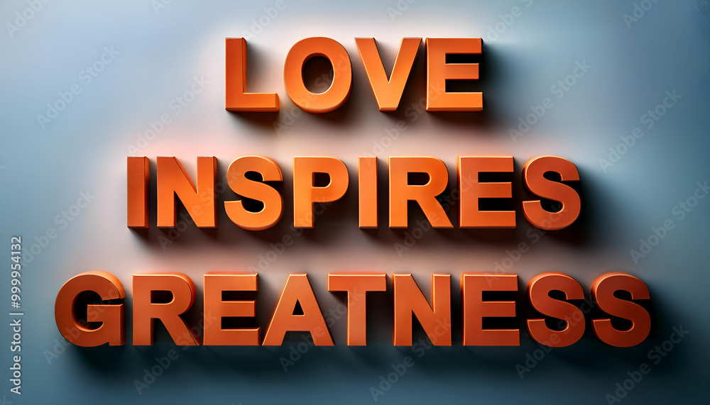 Love inspires greatness Word Love inspires greatness Word