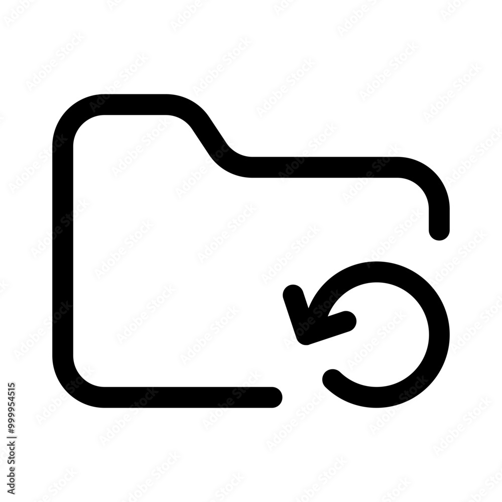 folder revert icon with line style, perfect for user interface projects folder revert icon with line style, perfect for user interface projects