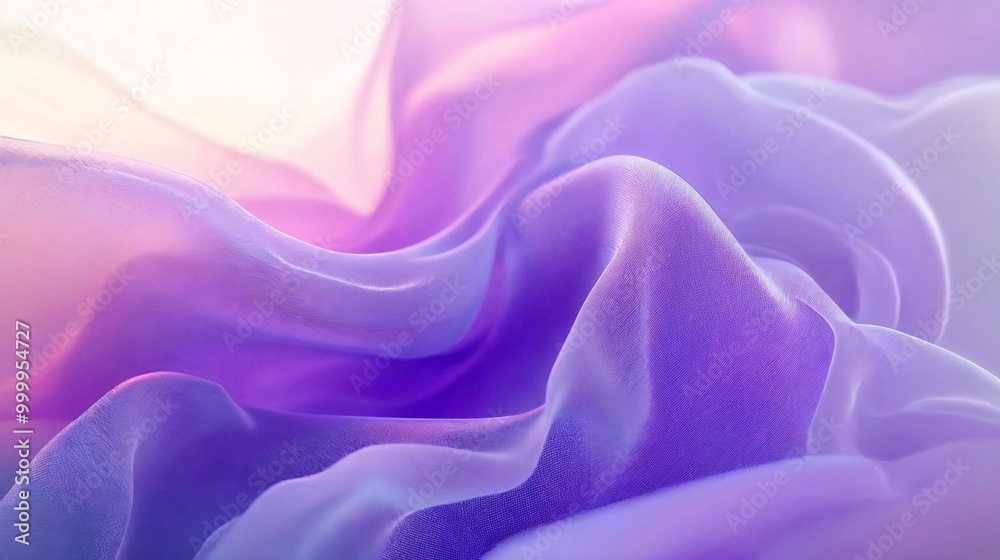 Flowing soft lavender fabric waves creating a dreamy and delicate texture Flowing soft lavender fabric waves creating a dreamy and delicate texture