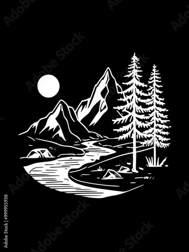 Logo Paysage Montagne