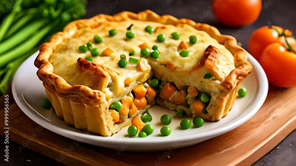 Delicious Veggie Quiche with Fresh Peas and Carrots Delicious Veggie Quiche with Fresh Peas and Carrots