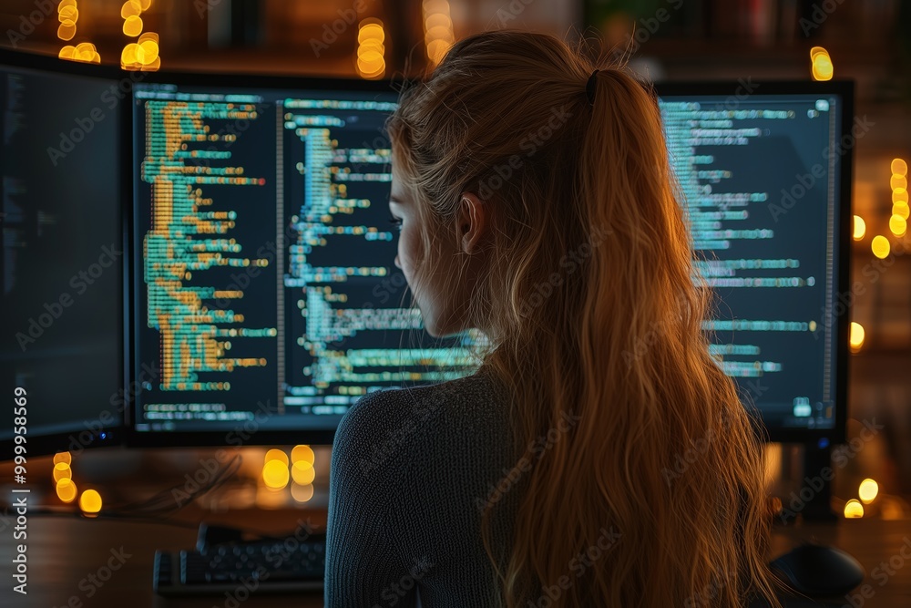 AI Cybersecurity: Female IT Specialist Analyzing Threats to Consumer Data and Privacy Through Ethical Hacking and Software Development AI Cybersecurity: Female IT Specialist Analyzing Threats to Consumer Data and Privacy Through Ethical Hacking and Software Development