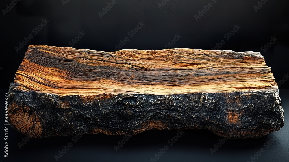 Realistic Wood Slab with Knots and Grain Patterns Realistic Wood Slab with Knots and Grain Patterns