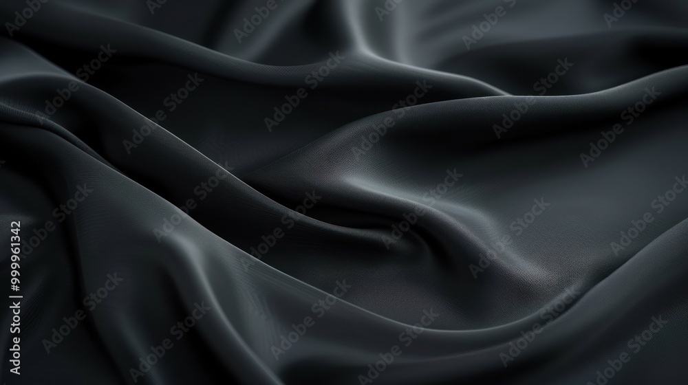 Fototapeta premium Draped Black Fabric