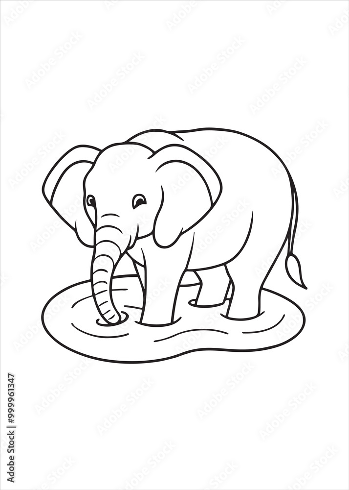 Fototapeta premium elephant illustration