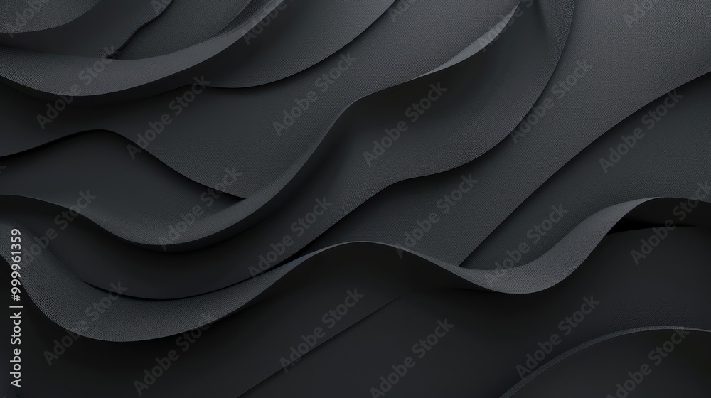 Fototapeta premium Abstract Black Wavy Pattern