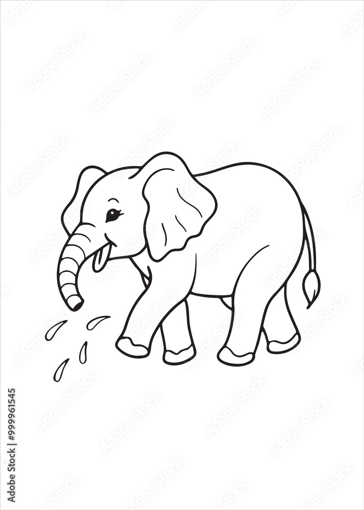 Fototapeta premium elephant illustration