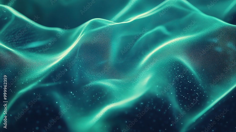 Abstract Waves in Blue Green Tones Abstract Waves in Blue Green Tones