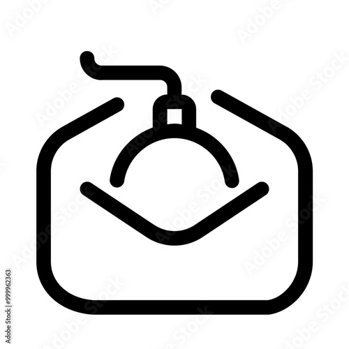 mail bomb icon with line style