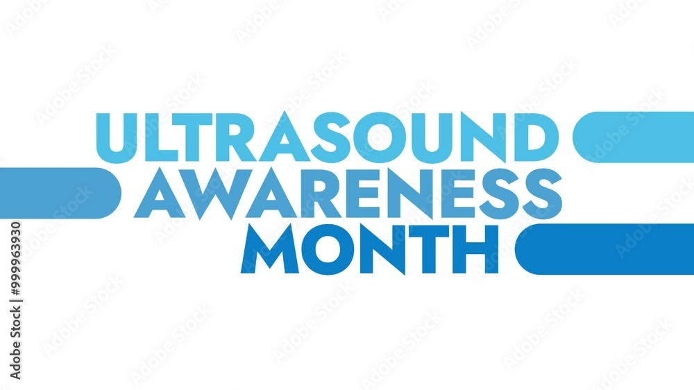 Ultrasound Awareness Month colorful motion graphics seamless loopable text animation on white or black background for celebrating awareness about ultrasound awareness month in October Ultrasound Awareness Month colorful motion graphics seamless loopable text animation on white or black background for celebrating awareness about ultrasound awareness month in October