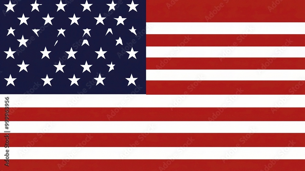 American Flag with Red and Blue Background American Flag with Red and Blue Background
