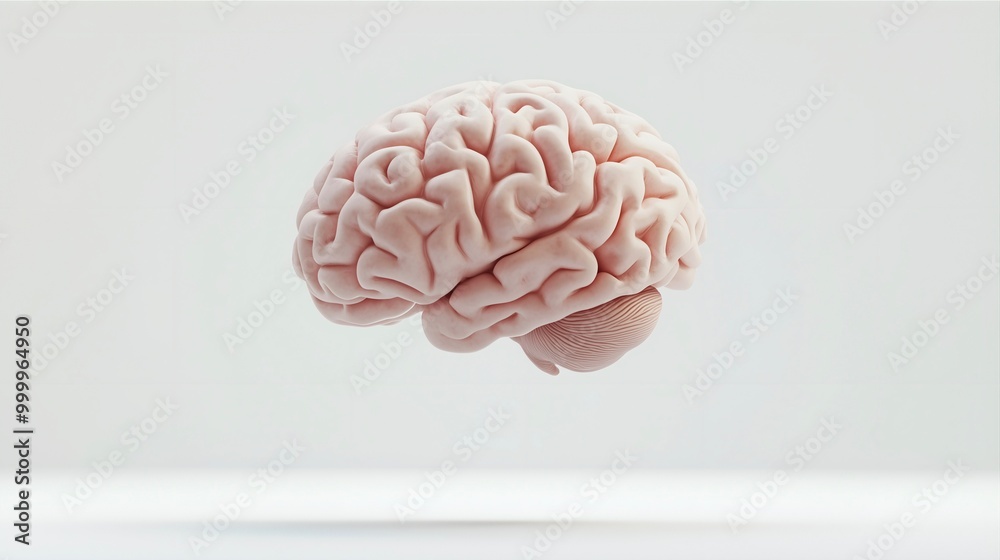 3d rendered illustration of human brain isolated on white background 3d rendered illustration of human brain isolated on white background