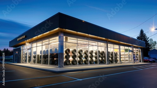 Modern Tire Shop Facade