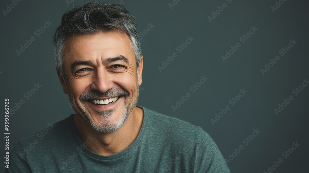 A man with gray hair and a beard smiles broadly at the camera. A man with gray hair and a beard smiles broadly at the camera.