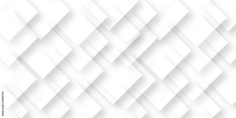 Elegant White Abstract Tiles with Geometric Vector Patterns