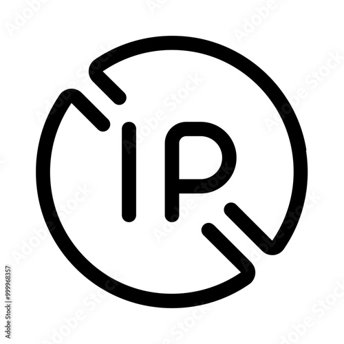 no ip detected icon with line style, perfect for user interface projects photo