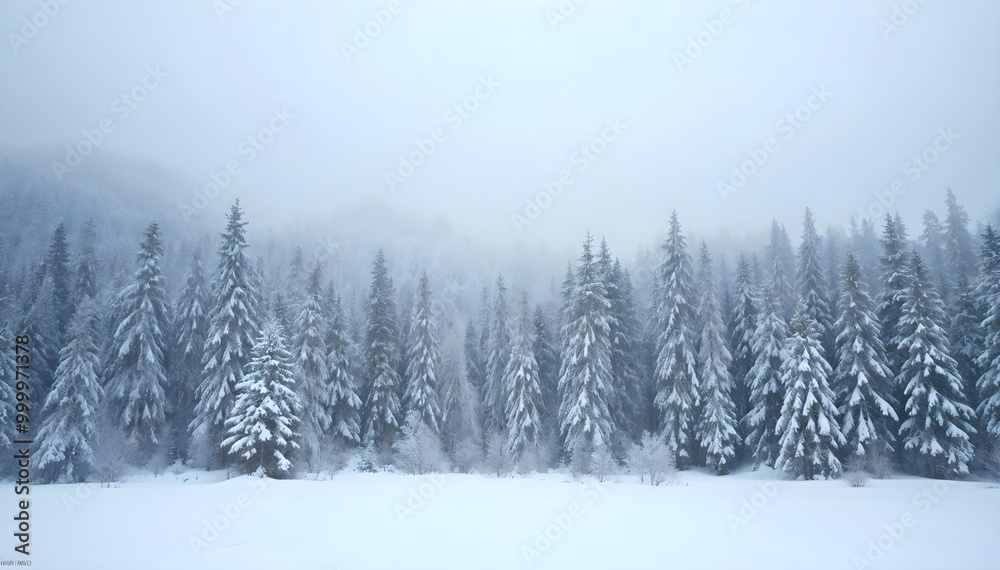 snow covered trees in the forest snow covered trees in the forest