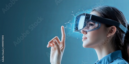 A woman wears a virtual rea...