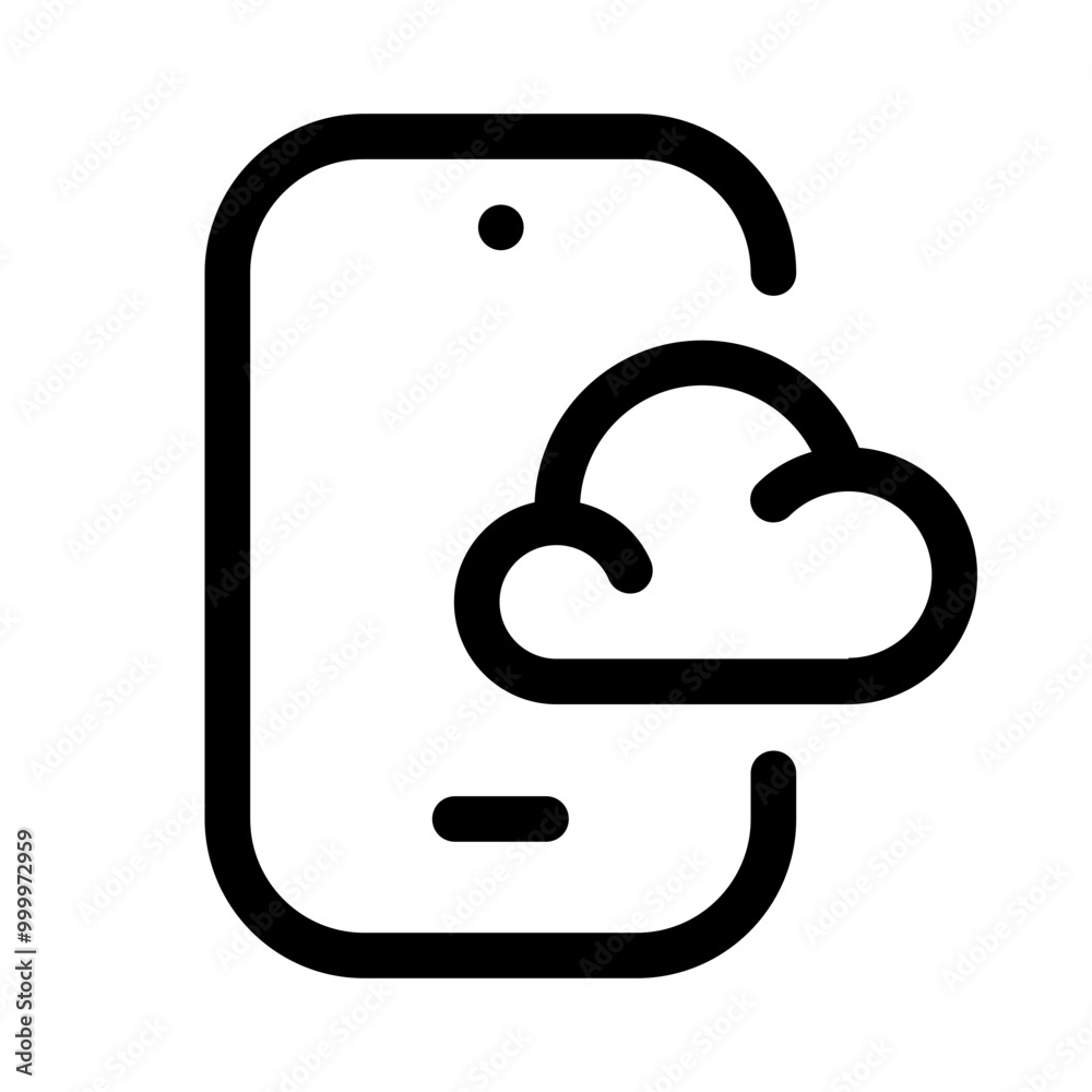 mobile scs icon with line style, perfect for user interface projects mobile scs icon with line style, perfect for user interface projects
