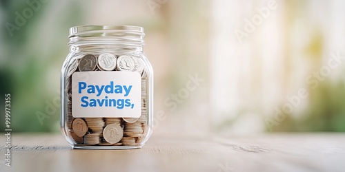 A glass jar filled with coi...
