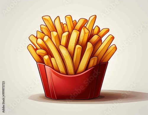 french fries fast food logo