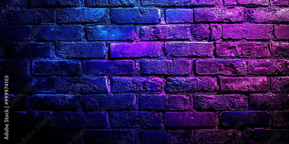 Fototapeta premium A wall with purple and blue bricks