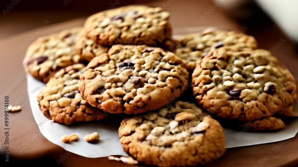 Deliciously baked cookies ready to be enjoyed Deliciously baked cookies ready to be enjoyed