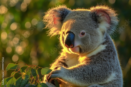 cute australia koala wildlife animal .generative ai