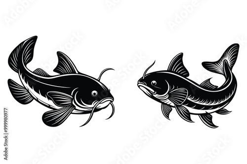 This is channel catfish vector illustration design