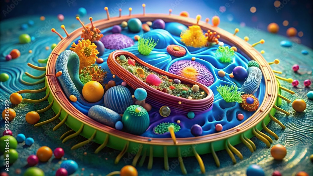 Detailed Labeled Model of Bacteria Cell Structure for Educational and Scientific Purposes Detailed Labeled Model of Bacteria Cell Structure for Educational and Scientific Purposes
