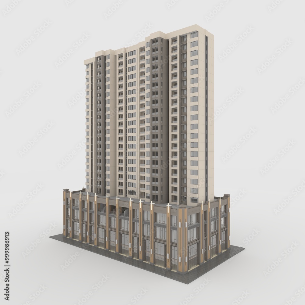 3d Render Tower Apartement skyscraper 3d Render Tower Apartement skyscraper