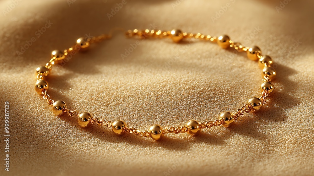 Delicate Gold Anklet with Tiny Bells