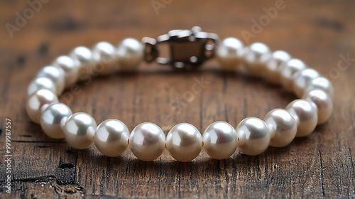 Elegant Pearl Bracelet Display