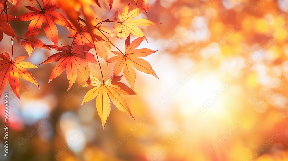 Vibrant Autumn Leaves in Soft Natural Light Vibrant Autumn Leaves in Soft Natural Light