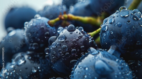 Macro closeup view of grape fruit balls