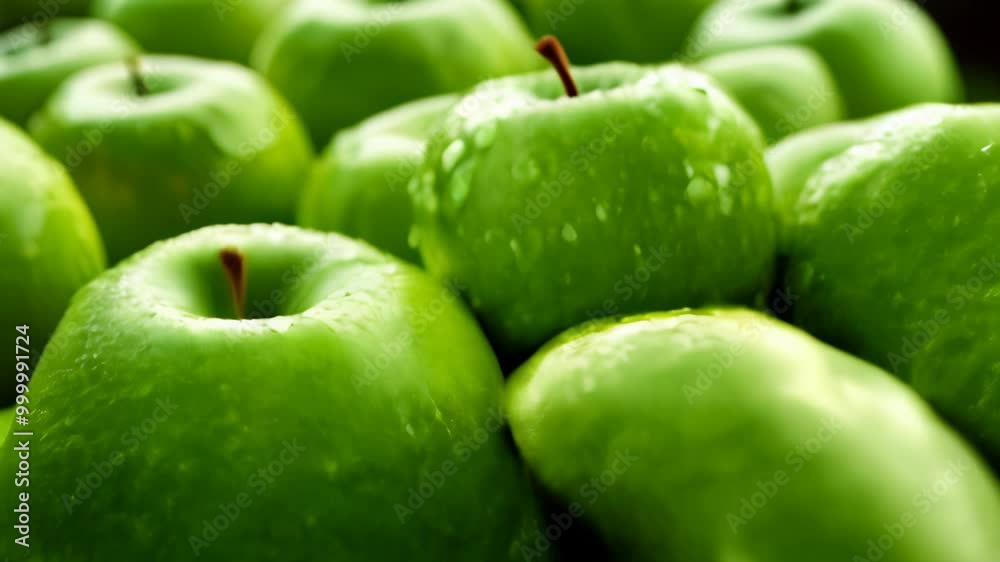 Freshly picked green apples ready to be enjoyed Freshly picked green apples ready to be enjoyed