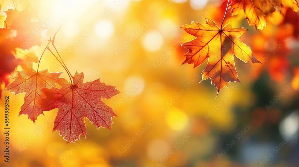 Beautiful Autumn Leaves on a Bright Sunny Day Beautiful Autumn Leaves on a Bright Sunny Day