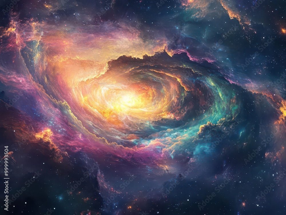 Cosmic energy visualization swirling nebula of consciousness. Vibrant colors blend into universal tapestry. Divine light streams through, symbolizing life force and spirituality. Cosmic energy visualization swirling nebula of consciousness. Vibrant colors blend into universal tapestry. Divine light streams through, symbolizing life force and spirituality.