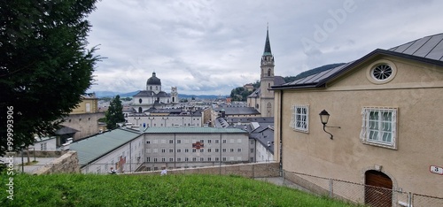 Salzburg is an Austrian city located near the border with Germany, known for its rich cultural heritage and stunning baroque architecture. It is famously the birthplace of composer Wolfgang Amadeus Mo photo