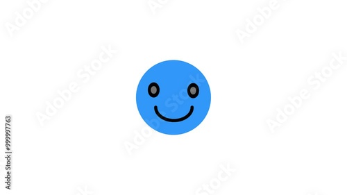 smiley face emoji  on white background.
