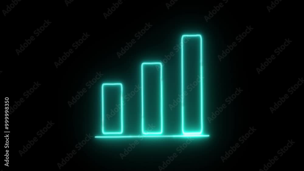 Neon graph on black background. Neon graph on black background.