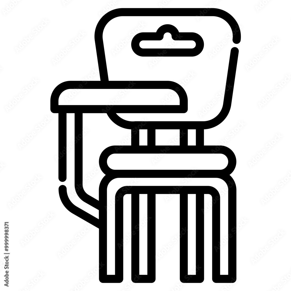 school chair. vector single icon with a dashed line style. suitable for any purpose. for example: website design, mobile app design, logo, etc. school chair. vector single icon with a dashed line style. suitable for any purpose. for example: website design, mobile app design, logo, etc.