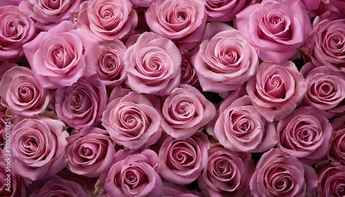 huge bouquet of pink roses. background of pink roses. Top view