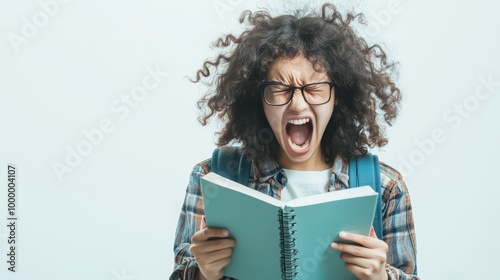 Frustrated Student Overwhelmed by Study Pressure